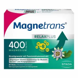 Magnetrans Relax + 400 mg de granulado en barra de arándanos, 20 pz