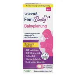 Tabletas recubiertas de película de planificación de bebés Tetesept Femi Baby, 28 piezas