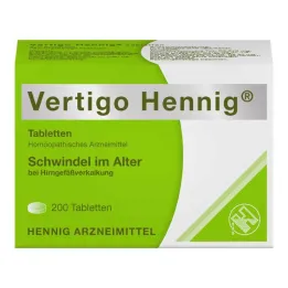 Tabletas de vértigo hennig, 200 st