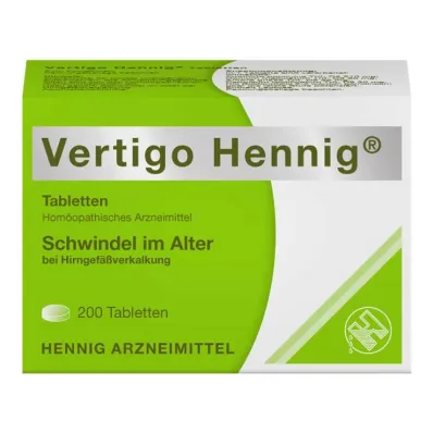 Tabletas de vértigo hennig, 200 st
