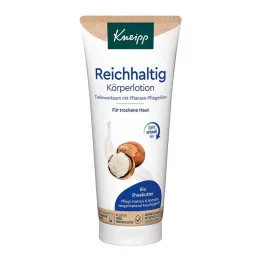 Loción corporal rica Kneipp manteca de karité orgánica, 200 ml