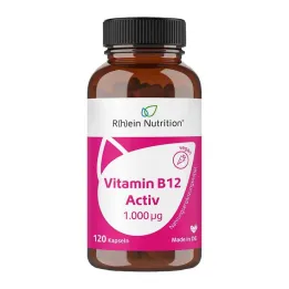 Vitamina B12 Activ 1000 µg dosis alta + cápsulas veganas, 120 piezas