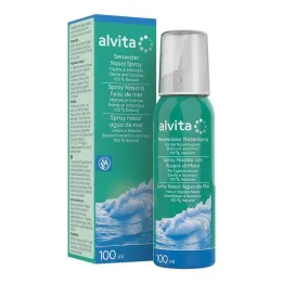 Spray nasal de agua de mar Alvita, 100 ml