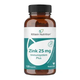Zinc 25 mg Sistema inmunológico más dosis alta + cápsulas veganas, 120 st