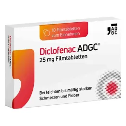 Diclofenaco ADGC 25 mg comprimidos recubiertos con película, 10 piezas