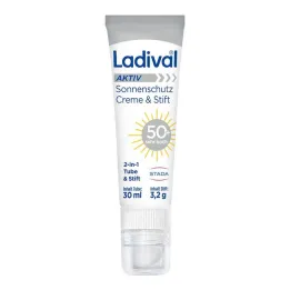 Ladival Crema Protectora Solar Activa &amp; Pluma LSF 50 + , 30 ml