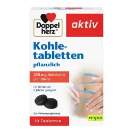 Tabletas de carbón Doppelherz, 30 piezas