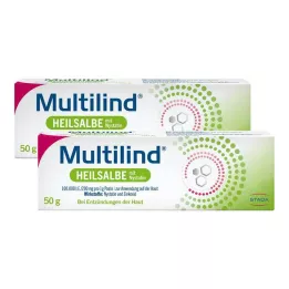 MULTILIND Ungüento curativo con nistatina y óxido de zinc, 2X50 g
