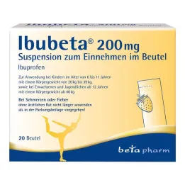 Ibubeta 200 mg suspensión oral en sobre, 20 piezas
