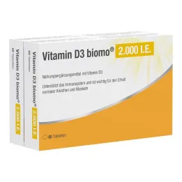 Vitamina D3 Biomo 2000 UI tabletas, 120 st