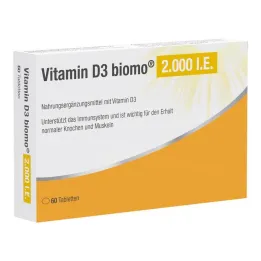 Vitamina D3 Biomo 2.000 UI tabletas, 60 st