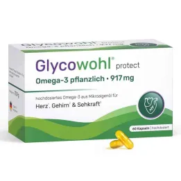 Glycowohl Omega-3 cápsulas 917 mg vegano + DHA + EPA + DPA (60 piezas)