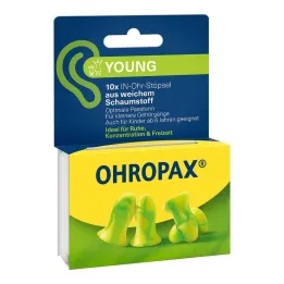 Tapones para los oídos de espuma Ohropax Young, 10 piezas