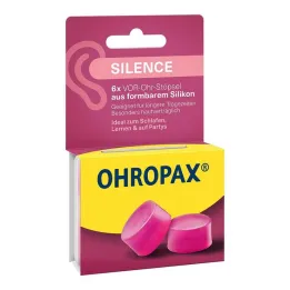 Tapones para los oídos de silicona Ohropax Silence, 6 piezas