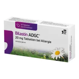 Bilastin ADGC 20 mg comprimidos para alergias, 20 piezas