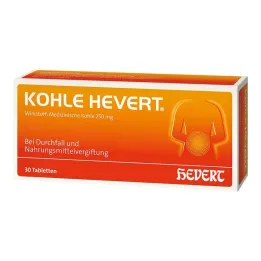 Tabletas de carbón Hevert, 30 st