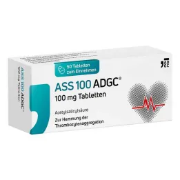ASS 100 ADGC comprimidos de 100 mg, 50 unidades