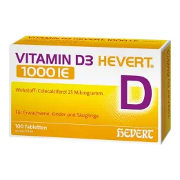 Vitamina D3 Hevert 1000 UI tabletas, 100 st
