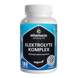 Tabletas de complejo de electrolitos con magnesio vegano, 180 piezas