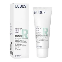 Eubos Cool &amp; Crema de día transparente antirojeces LSF 50 +, 40 ml