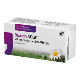 Bilastin ADGC comprimidos de 20 mg para alergias, 100 piezas