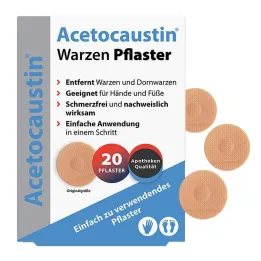 Apósitos para verrugas con acetocaustina, 20 unidades