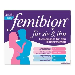 Femibion para ella &amp; tabletas para él, 2x28 piezas