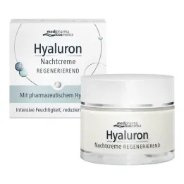 Crema de noche hialurónica regeneradora, 50 ml