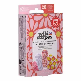 Tiritas Wild Stripes Classic Sensitive Pastel Fun, 20 piezas