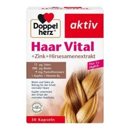 Doppelherz Hair Vital + Zinc + Cápsulas de mijo, 30 st