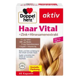 Doppelherz Hair Vital + Zinc + Cápsulas de mijo, 60 st