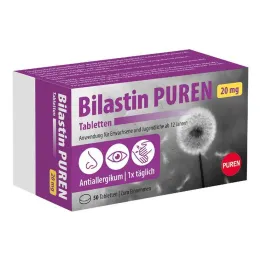 Bilastin Puren 20 mg tabletas, 50 st