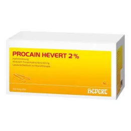 Procaína Hevert 2% solución para ampollas inyectables, 100x2 ml