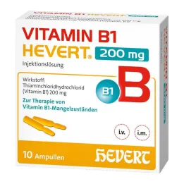 Vitamina B1 Hevert 200 mg solución inyectable ampolla, 10x2 ml