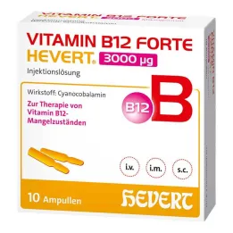 Vitamina B12 Forte Hevert 3000 µg solución inyectable ampolla, 10x2 ml