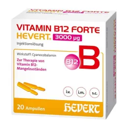 Vitamina B12 Forte Hevert 3000 µg solución inyectable ampolla, 20x2 ml