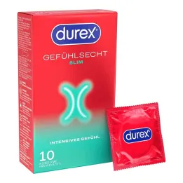 Condones Durex Real Feel Slim, 10 piezas