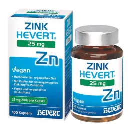 Zinc Hevert 25 mg cápsulas, 100 piezas