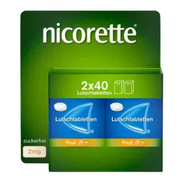 Nicorette Fruit 2 mg pastillas prensadas, 80 piezas