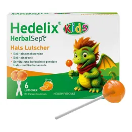 Hedelix Herbalsept Neck Lollipops Niños, 6 ST
