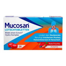 Pastillas Mucosan de frutos rojos, 16 piezas