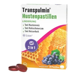 Pastillas para la tos transpulmina, 20 piezas