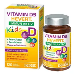 Pastillas para niños con vitamina D3 Hevert Immun Aktiv, 120 piezas