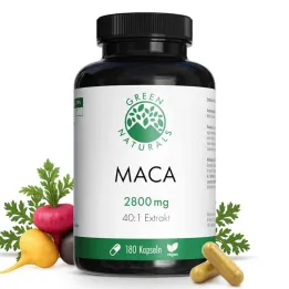 Green Naturals® Maca 2800 mg dosis alta 40:1 cápsulas veganas (180 piezas)