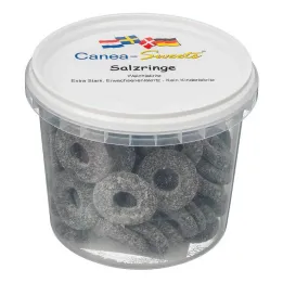 Caramelos de regaliz con aros de sal, 135 g