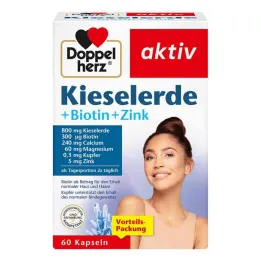 Cápsulas de sílice Doppelherz + biotina + zinc, 60 piezas