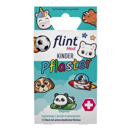 Tiritas para niños Flint Med 13x22 mm sensor hipoalergénico, 12 piezas