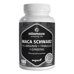 Cápsulas complejas de maca negra + tribulus + ginseng, 180 st