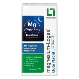 Loges de magnesio Buenas noches con cápsulas de melatonina, 60 piezas