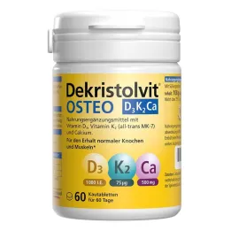 Tabletas masticables Dekristolvit Osteo D3K2Ca, 60 st